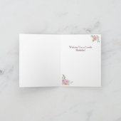 Feminine Floral Birthday Kaart voor haar (Binnen)