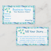 Feminine Floral Blue Kortingskaartje (Voorkant / Achterkant)