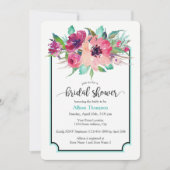 Feminine Floral Bouquet Vrijgezellenfeest Kaart (Voorkant)