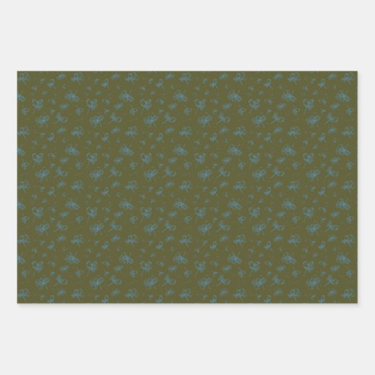 Feminine Floral en Stripes Papieren vellen met onm (Voorkant 3)