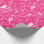 Feminine Floral Gymnastics Celebration in Pink Cadeaupapier (Hoek)