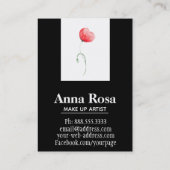 *~* Feminine Floral Modern Elegant Red Poppy Chic Visitekaartje (Achterkant)