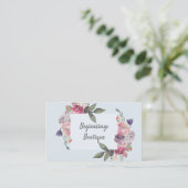 Feminine Floral Pastel Boutique Visitekaartje (Staand voorkant)