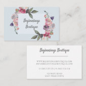 Feminine Floral Pastel Boutique Visitekaartje (Voorkant / Achterkant)