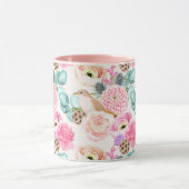 Feminine Floral Pattern Mok (Midden)