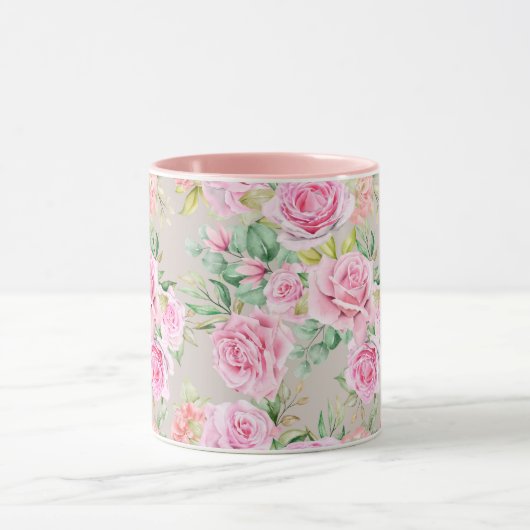 Feminine Floral Pattern Mok (Midden)