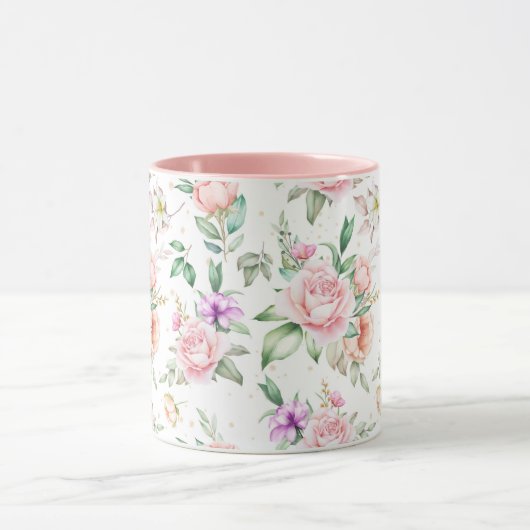 Feminine Floral Pattern Mok (Midden)