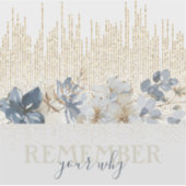 Feminine Floral Quote Custom-Cut Vinyl Sticker (Voorkant)