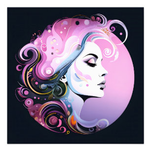 "Feminine Flourish" Vrouwelijke Schoonheid      Foto Afdruk