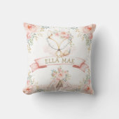 Feminine Fox Blush Floral Boho Woodland Nursery Kussen (Voorkant)