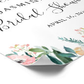 Feminine Garden Rozen Florence Vrijgezellenfeest S Poster (Hoek)