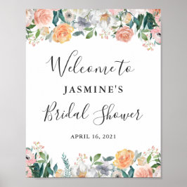 Feminine Garden Rozen Florence Vrijgezellenfeest S Poster