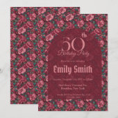 Feminine Gardenias Floral First Birthday Gift Kaart (Voorkant / Achterkant)