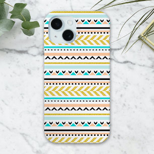 Feminine Geometric Aztec Geïnspireerd patroon iPhone 15 Case