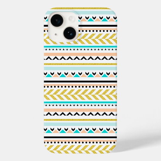 Feminine Geometric Aztec Geïnspireerd patroonenmod Case-Mate iPhone Case (Achterkant)