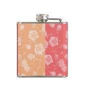 Feminine Glitter en Floral Monogram Heupfles (Achterkant)