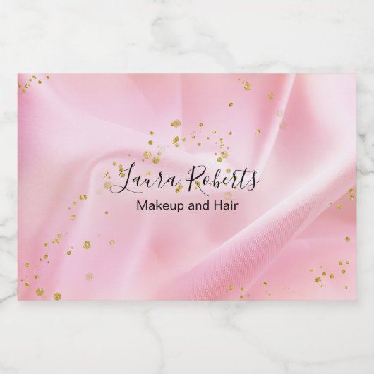 Feminine Gold en roze glitter Likeurfles Etiket (Enkel label)