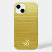 Feminine Gold Paint met Initiaal Monogram Case-Mate iPhone Case (Achterkant)