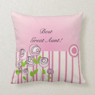 Feminine Great Aunt Pillow Beste geweldige tante Kussen