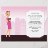 Feminine Illustrated Flyer - Ontvouwd (vouw het vo (Achterkant)