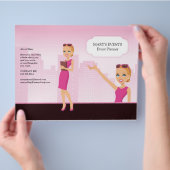 Feminine Illustrated Flyer - Ontvouwd (vouw het vo (Hand)
