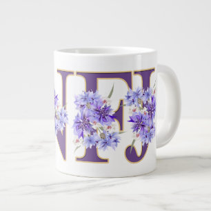 Feminine INFJ Floral Letter MBTI Giant Coffee Mok