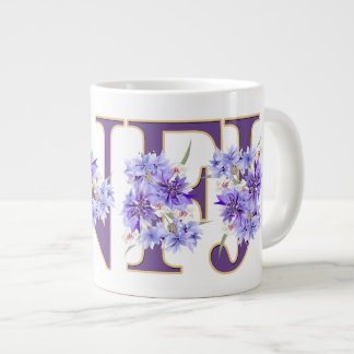 Feminine INFJ Floral Letter MBTI Giant Coffee Mok