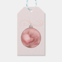 Feminine Kerstroze Bauble Gift Label