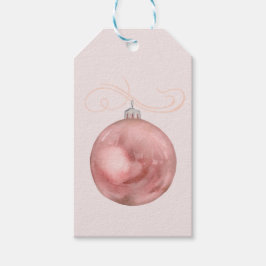 Feminine Kerstroze Bauble Gift Label Cadeaulabel