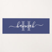 Feminine Large Monogram Script Yogamat (Voorkant (horizontaal))