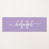 Feminine Large Monogram Script Yogamat (Voorkant (horizontaal))