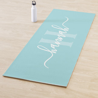 Feminine Large Monogram Script Yogamat