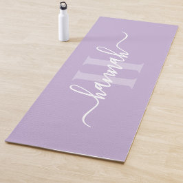 Feminine Large Monogram Script Yogamat