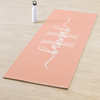 Feminine Large Monogram Script Yogamat