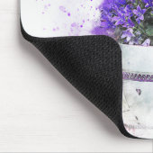 Feminine, lavendel en paarse bloemen, bouquet muismat (Hoek)