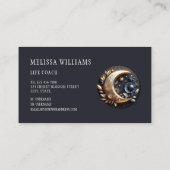 Feminine Life Coach 3D Moon Visitekaartje (Achterkant)