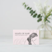 Feminine Light: Roze vrouw in lichaam Hairdresser Visitekaartje (Staand voorkant)