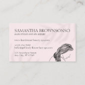 Feminine Light: Roze vrouw in lichaam Hairdresser Visitekaartje (Achterkant)