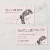 Feminine Light: Roze vrouw in lichaam Hairdresser Visitekaartje (Voorkant / Achterkant)