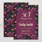 Feminine Lilies Sparkle Surprise Birthday Kaart (Voorkant / Achterkant)