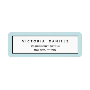 Feminine Logo   Blauw   Minimale professionele pre Etiket