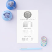 Feminine logo grijs | Prijzen en diensten Flyer (Enkel)