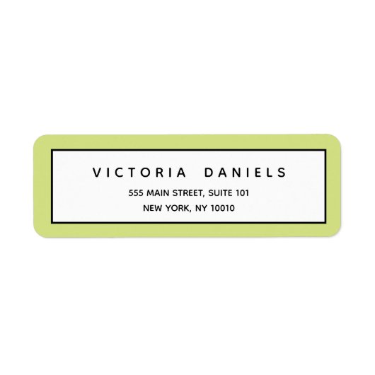 Feminine Logo | Groen | Minimale professionele pre Etiket (Voorkant)