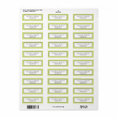 Feminine Logo | Groen | Minimale professionele pre Etiket (Full Sheet)