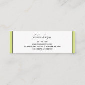 Feminine Logo | Groen | Minimale professionele pre Mini Visitekaartje (Achterkant)
