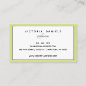 Feminine Logo | Groen | Minimale professionele pre Visitekaartje (Achterkant)