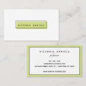 Feminine Logo | Groen | Minimale professionele pre Visitekaartje (Voorkant / Achterkant)