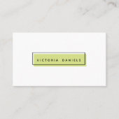 Feminine Logo | Groen | Minimale professionele pre Visitekaartje (Voorkant)