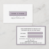 Feminine Logo | Lavender | chic professional Aanbevelingskaartje (Voorkant / Achterkant)