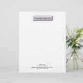 Feminine Logo | Lavender | Minimale professionele Briefhoofd (Staand voorkant)